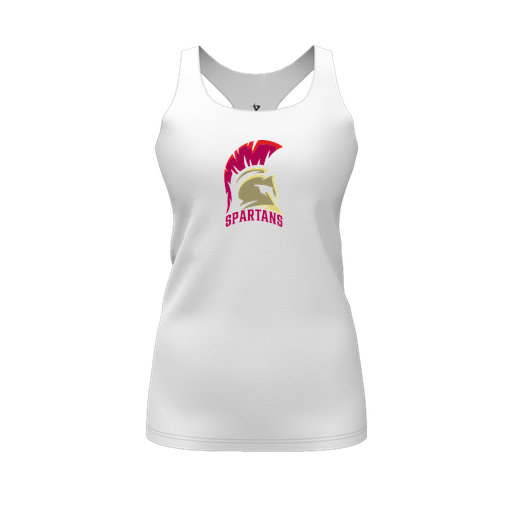 [FT0TRBWH-FYS-LOGO1] Decker Racerback Tank Top (Female Youth S, White, Logo 1)