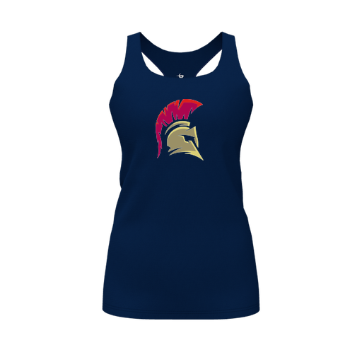 [FT0TRBNV-FYS-LOGO2] Decker Racerback Tank Top (Female Youth S, Navy, Logo 2)