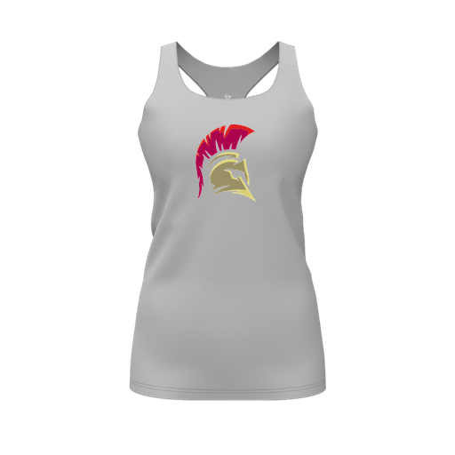 [FT0TRBGY-FYS-LOGO2] Decker Racerback Tank Top (Female Youth S, Gray, Logo 2)