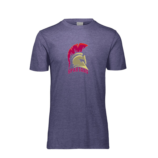 [FTSCUBNV-YS-LOGO1] Decker Youth Tri-Blend T-Shirt - Short Sleeve (Youth S, Navy, Logo 1)
