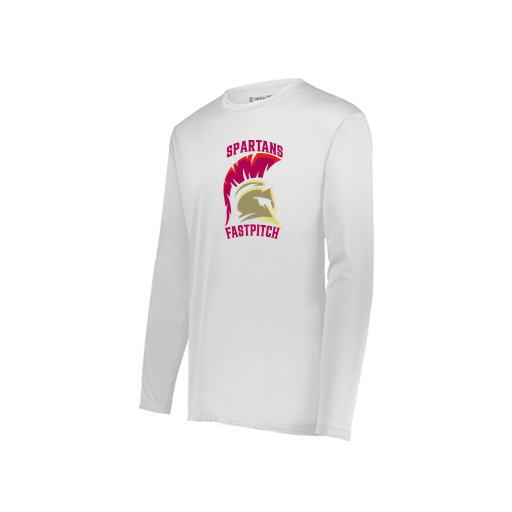 [222822.005.XS-LOGO3] Men's LS Smooth Sport Shirt (Adult XS, White, Logo 3)