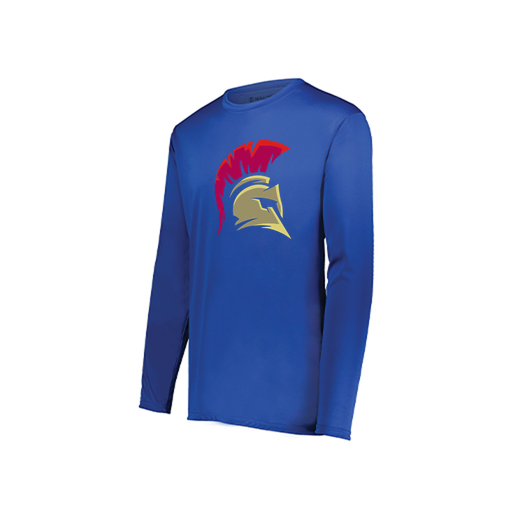 [222822.060.XS-LOGO2] Men's LS Smooth Sport Shirt (Adult XS, Royal, Logo 2)