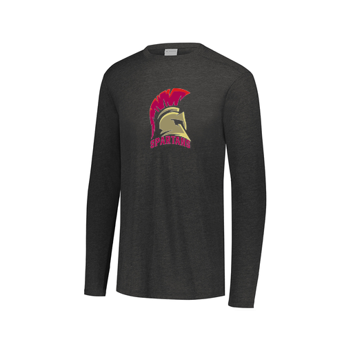 [FTLCUBBK-AXS-LOGO1] Decker Men's Tri-Blend T-Shirt - Long Sleeve (Adult XS, Black, Logo 1)